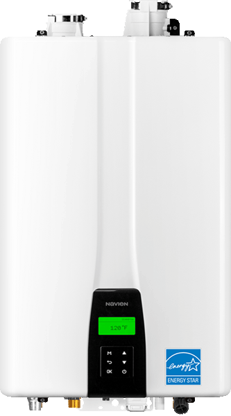Navien NPE-A2 condensing tankless water heater, indoor wall-mount unit